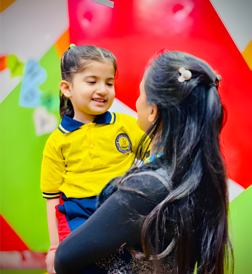 Teacher teaching ABC